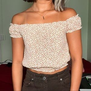 brandy cream floral rio top